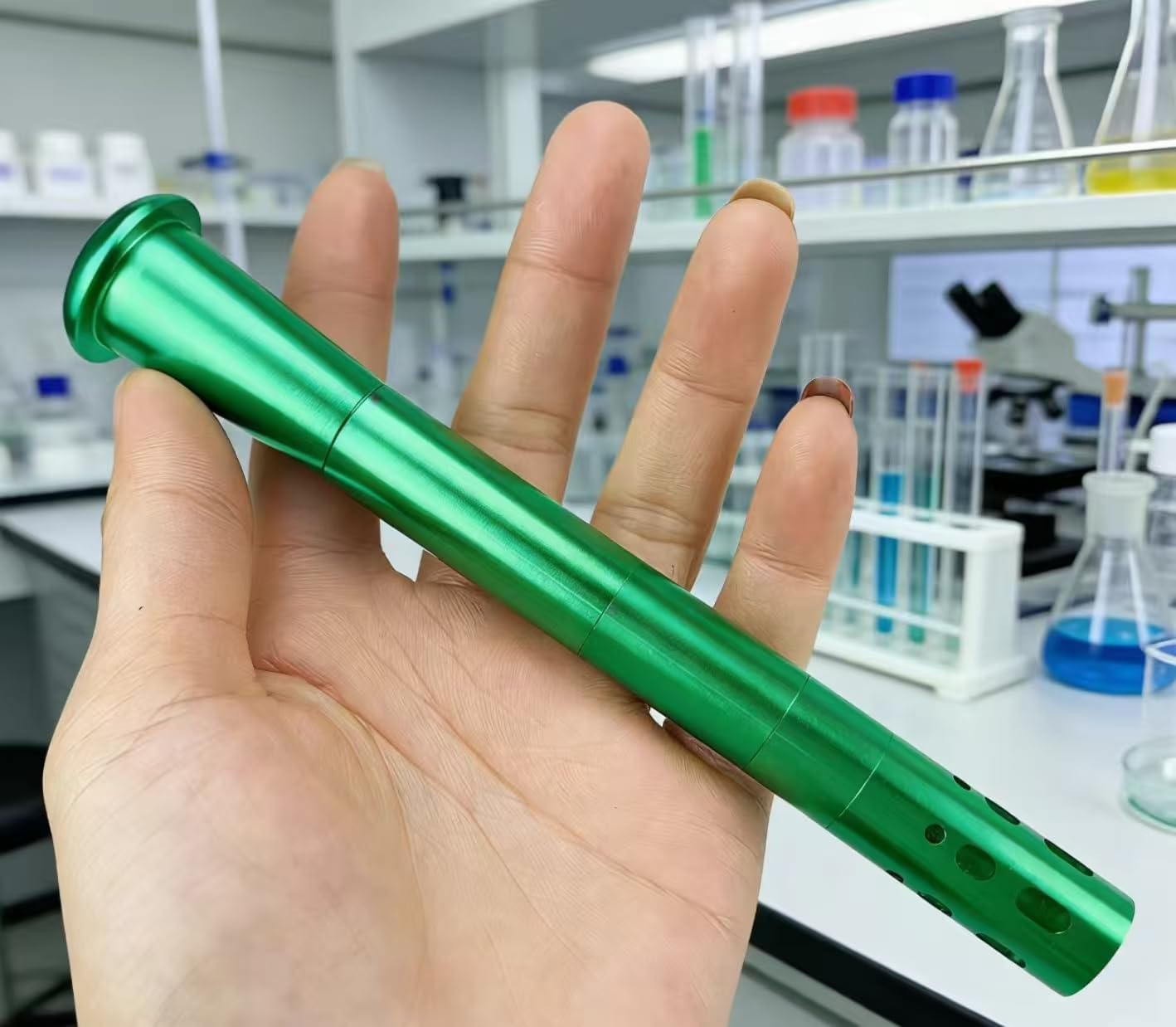 Aluminum Alloy Tube Set, 4 Count, Multi-color (Blue, Black, Green, Red Copper), 150mm Length, 14mm Compatible with Drainage, Metal Streamlined Design