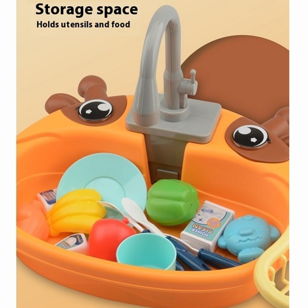 Zirkulierendes Wasser Küchenspülenspielzeug, lehrreich und unterhaltsam für Kinder, simulierte Küchenspüle ist einfach zusammenzubauen, Blau
