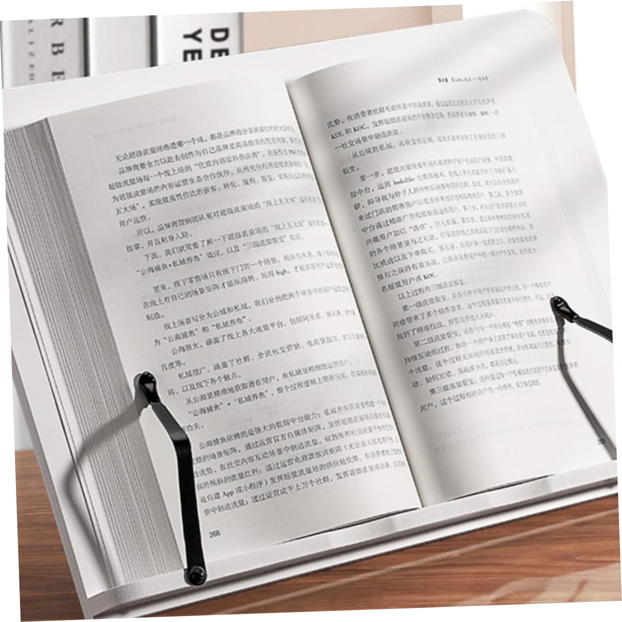 Holz Buchständer zum Lesen mit Verstellbarem Lesewinkel und Stabilem Design als Leseständer für Kochbücher und Schulbücher Am Schreibtisch