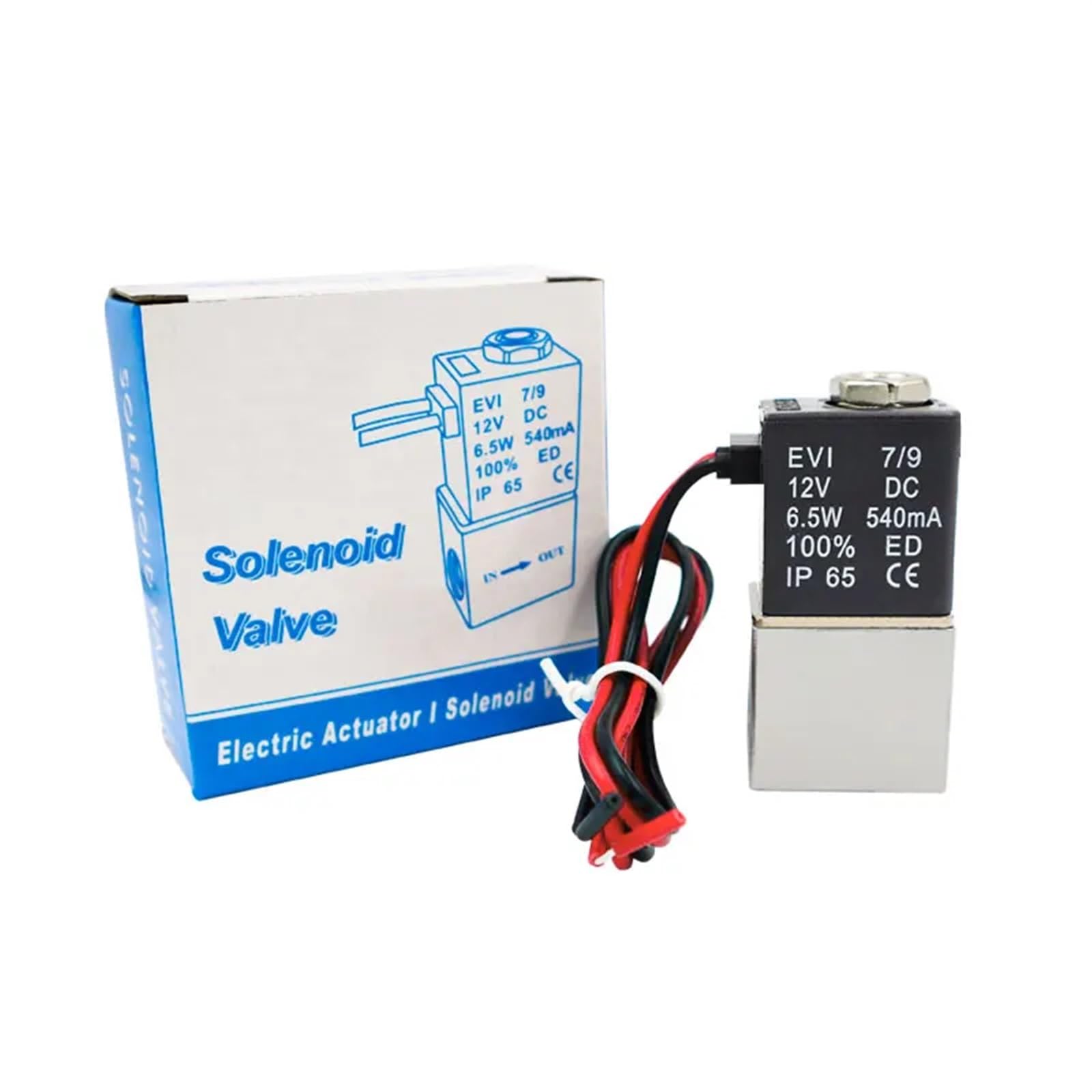 DC 12V 24V 110V 220V Magnetventil 1/4" 1/8" 2 Wege Normalerweise geschlossen Direktwirkende Pneumatikventile for Wasser Luft Gas(1/4",24V)