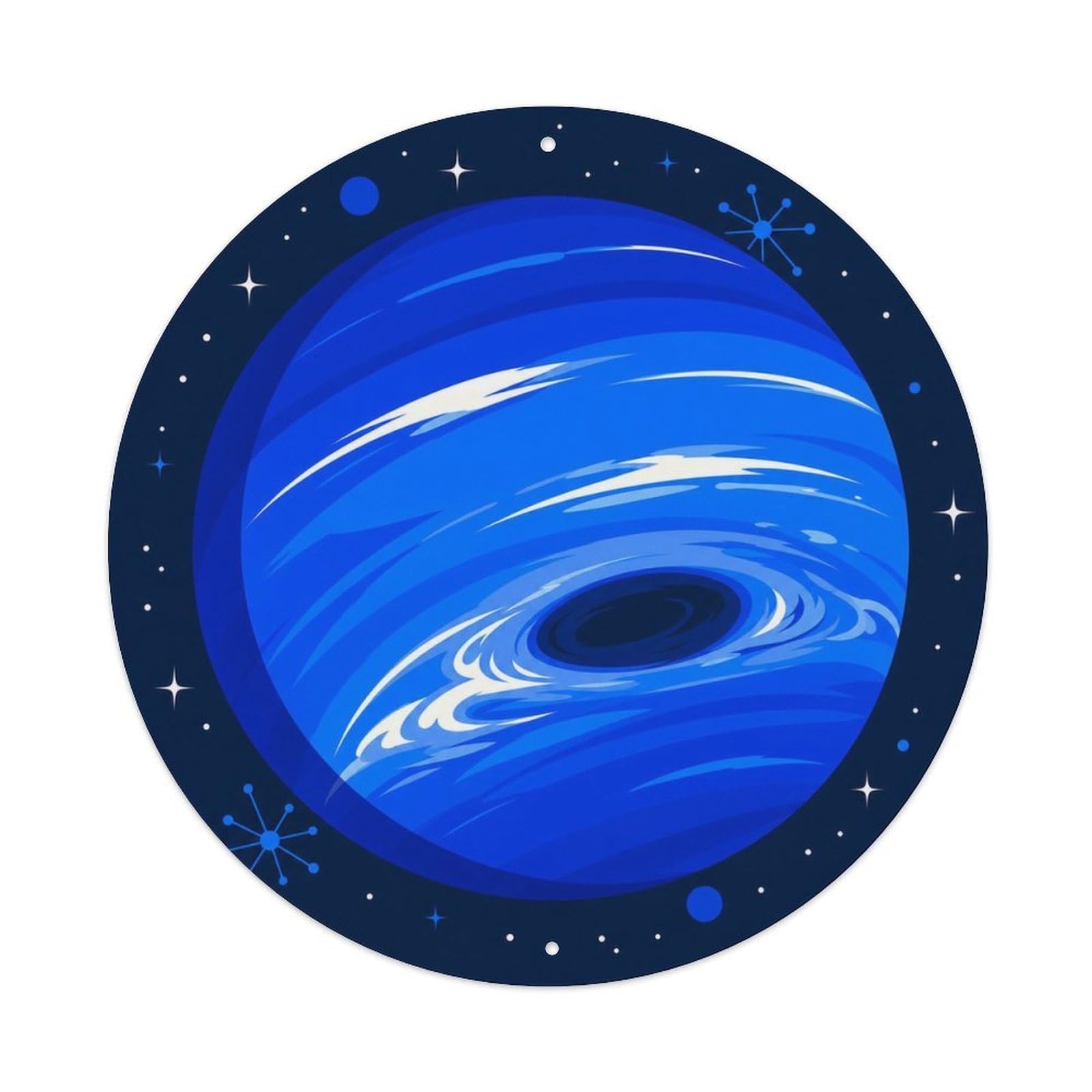 Odgynaw 8X8inch(20X20cm) Telescope Neptune Ice Giant Celestial Science Deep Sky Metal Tin Sign