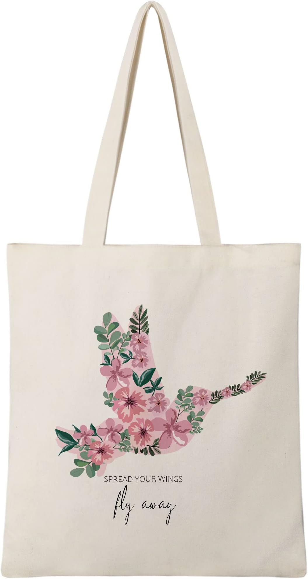 BeeGreen 12 oz Canvas Tote Bag Aesthetic Tote Bag for Women Teacher Shopping Gift Bag for Mother's Day