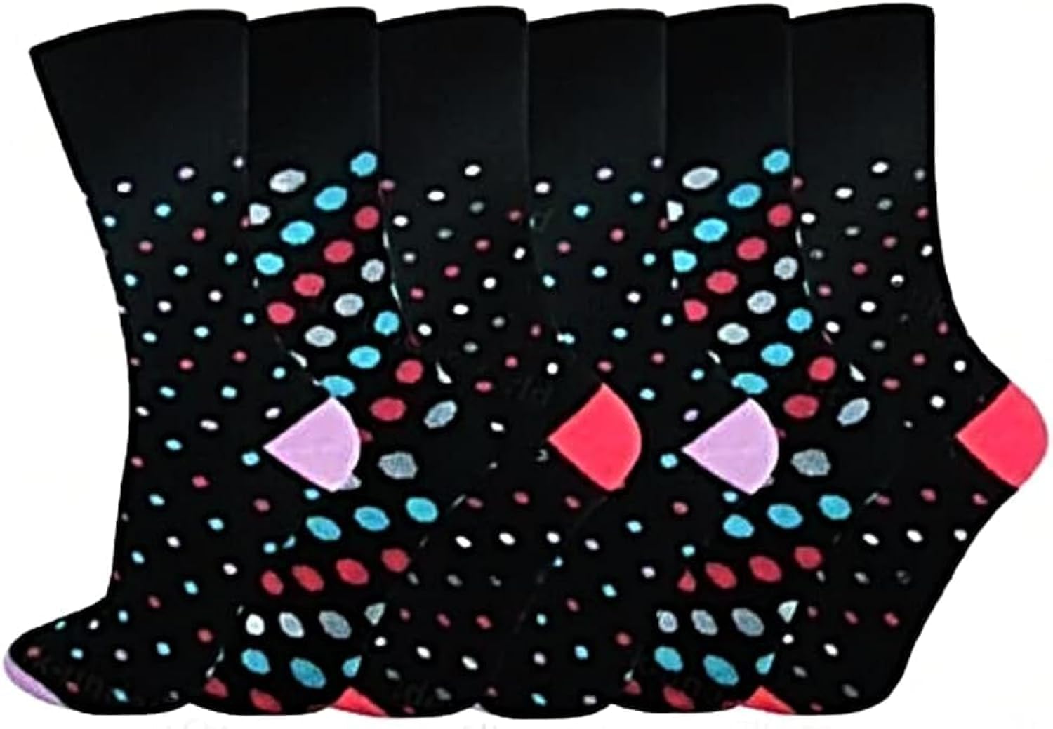ARG 6 PAIRS WOMENS NON ELASTIC DIABETIC SOCKS LADIES EASY GRIP LOOSE SOFT TOP COTTON SOCK FOR SWOLLEN FEED ODEMA FRIENDLY UK 4-8