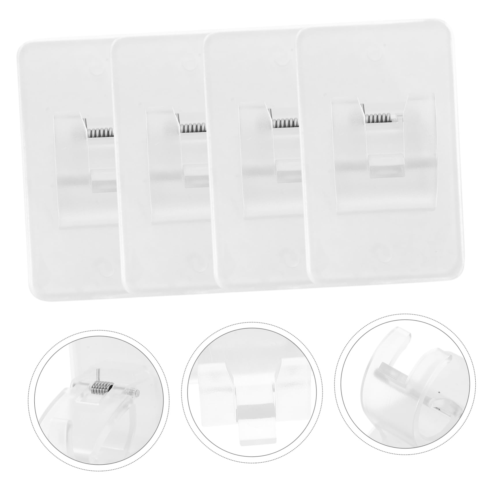 Alipis 16pièces Supports Auto-adhésifs pour Rideaux Lot de Installation sans Perçage pour Cuisine Salon Et Bureau Stabilité Et Longue Durée