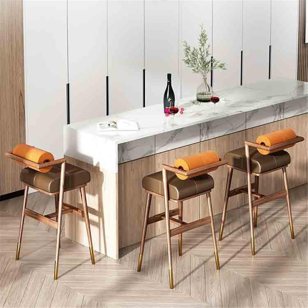 Taburete de Bar de Comedor Taburete de Bar Madera Taburetes Altos Delanteros