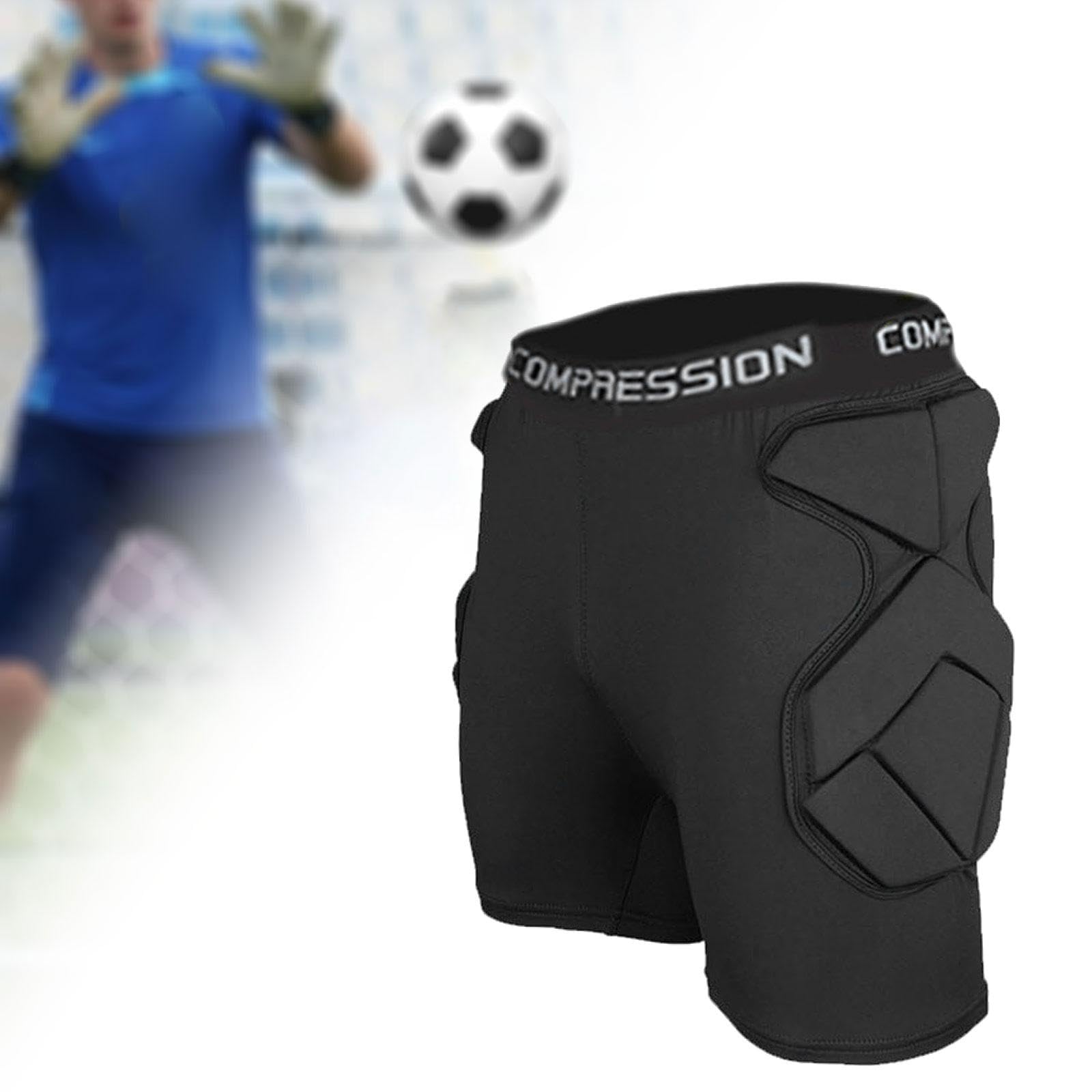 perfk Short de Protection pour Gardien de But, Protection des Hanches, Pantalon Court, Rembourrage en Mousse, Contre Les Chocs pour Le Football, Le