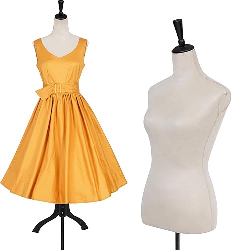 Maniquí femenino de 59 a 67 pulgadas, maniquí de costura de torso con forma de maniquí de cuerpo de vestido ajustable con soporte, base de madera