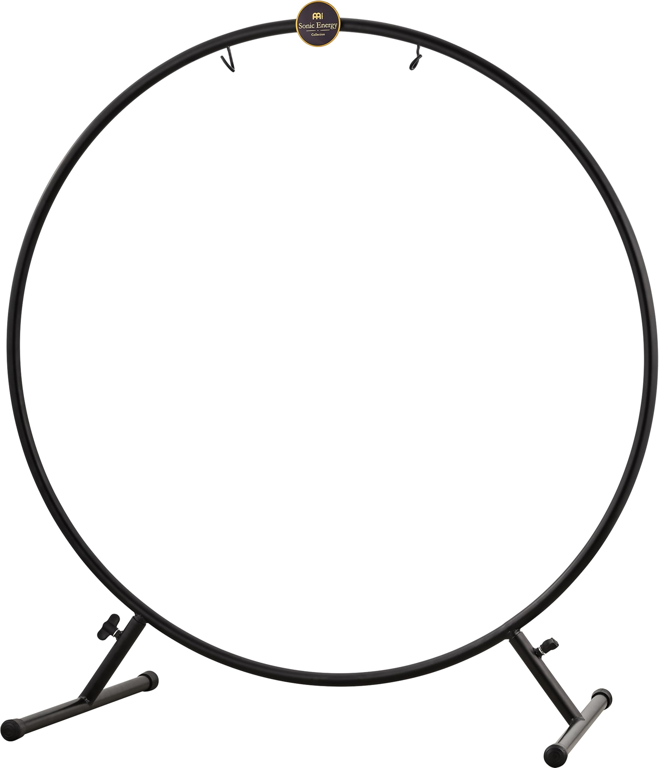 Sonic Energy Gong Ständer Rund – Zubehör für Gongs und Tam Tams bis 80 cm – Pulverbeschichteter Stahl, schwarz – Mit Standfüßen (TMRGS1)