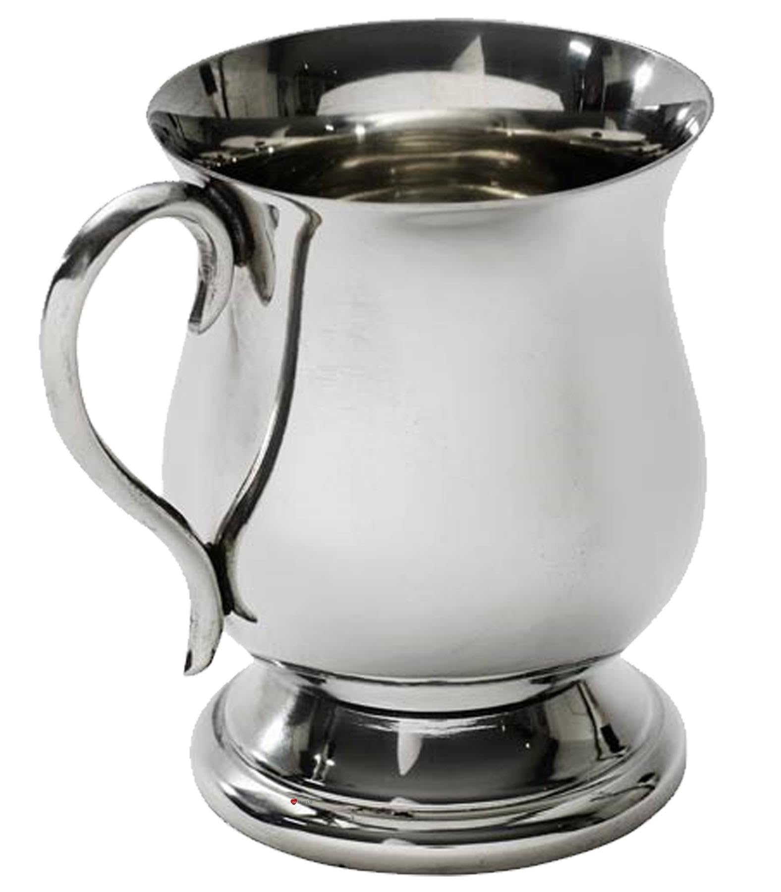 Quart de Pinte Bébé Baptême Mignon Style géorgien Poignée de cygne Livré Dans une Boîte de Présentation en Satin