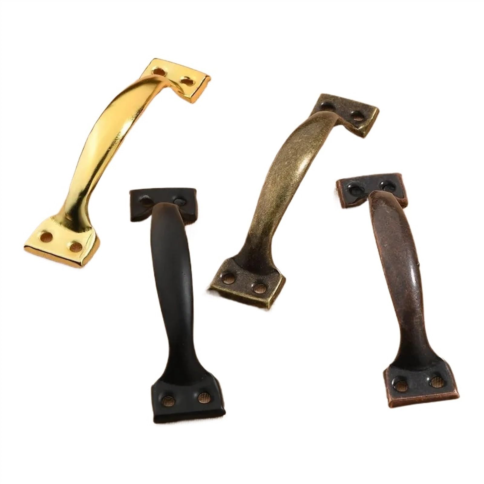 Manija de puerta de granero con tirador duradero para muebles plateados