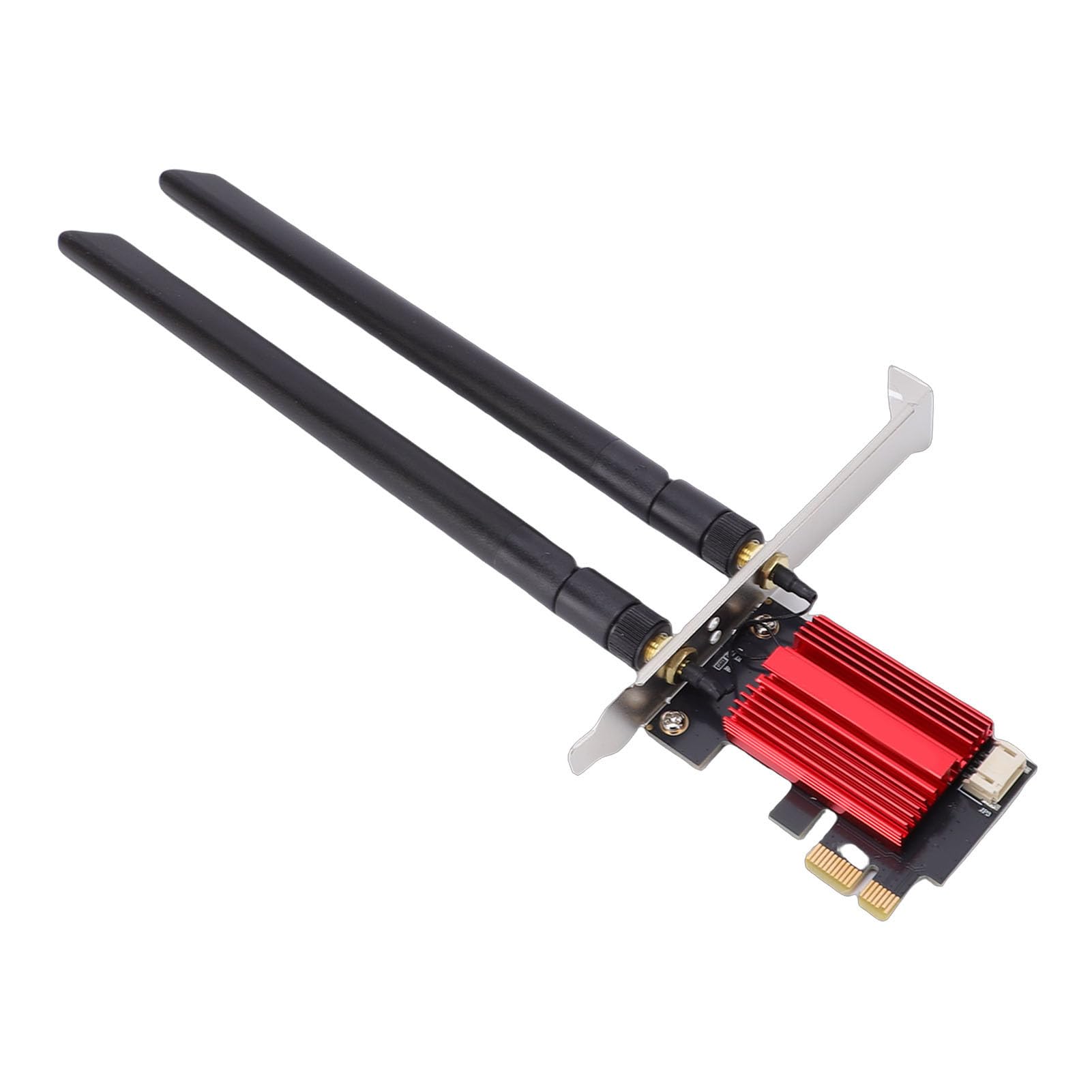 Annadue Scheda Wireless WiFi 7 PCIe, Adattatore di Rete Tri Band 6400Mbps per PC Desktop, Doppia Antenna 8dBi per 11 10