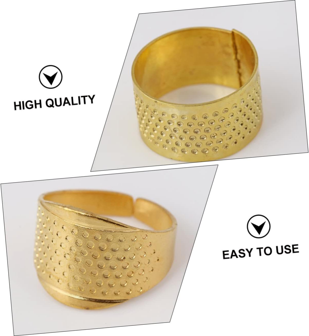 TEHAUX 9pcs Practical Metal Thimble Sewing Accessory Needle Finger Sleeve for Hand Sewing