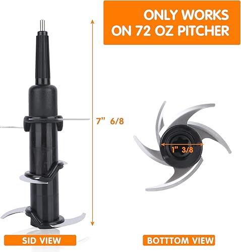 Miniatura 2 de Cuchilla de repuesto para licuadora Ninja, 6 cuchillas Ninja Blender piezas de repuesto compatibles con Nin-ja Kitchen System 1100 para Ni-nja 72 oz