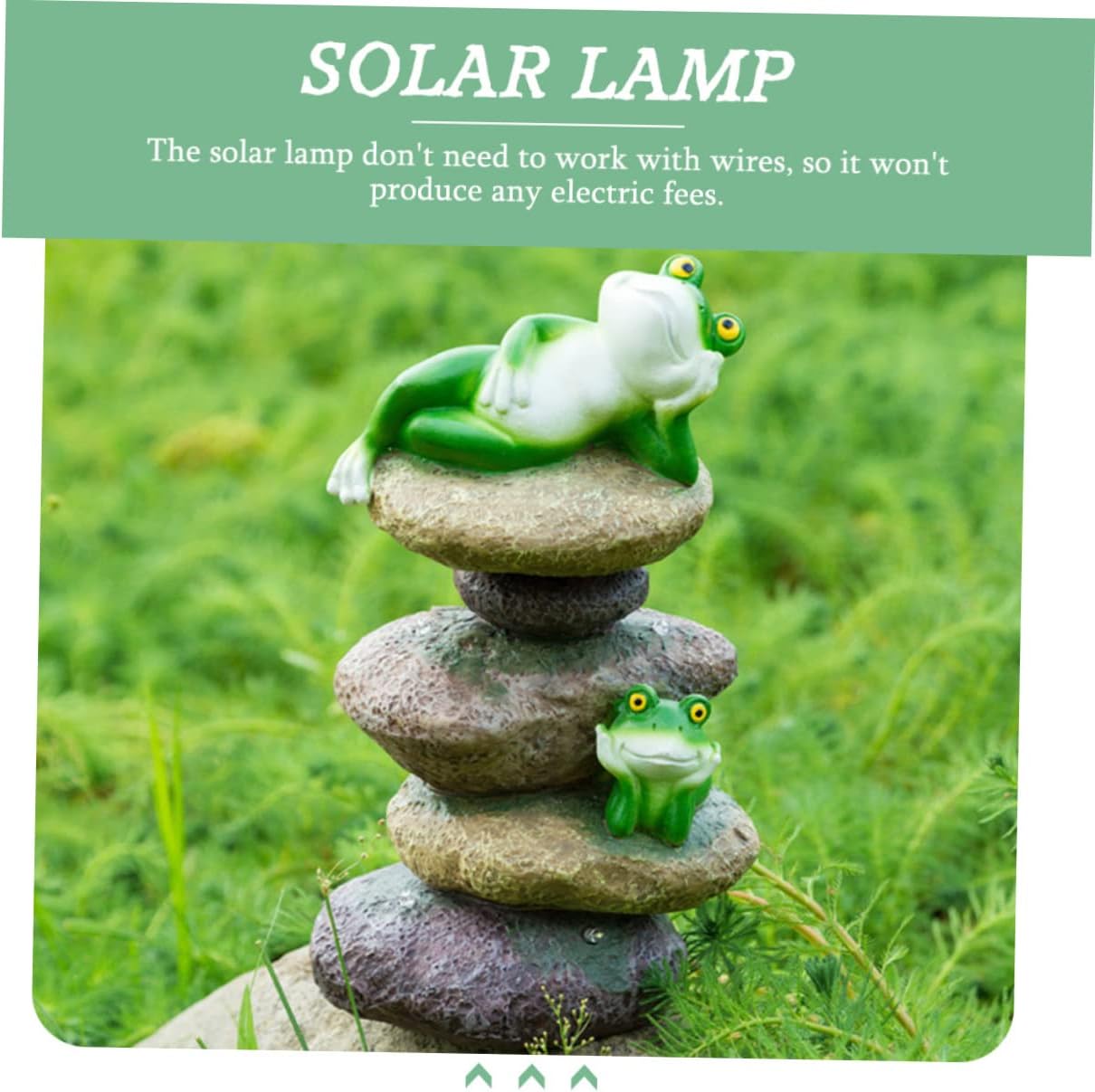 Garden Frogs Solar Lamp Ornaments Frog Figurine Decorations for Outdoor Landscape