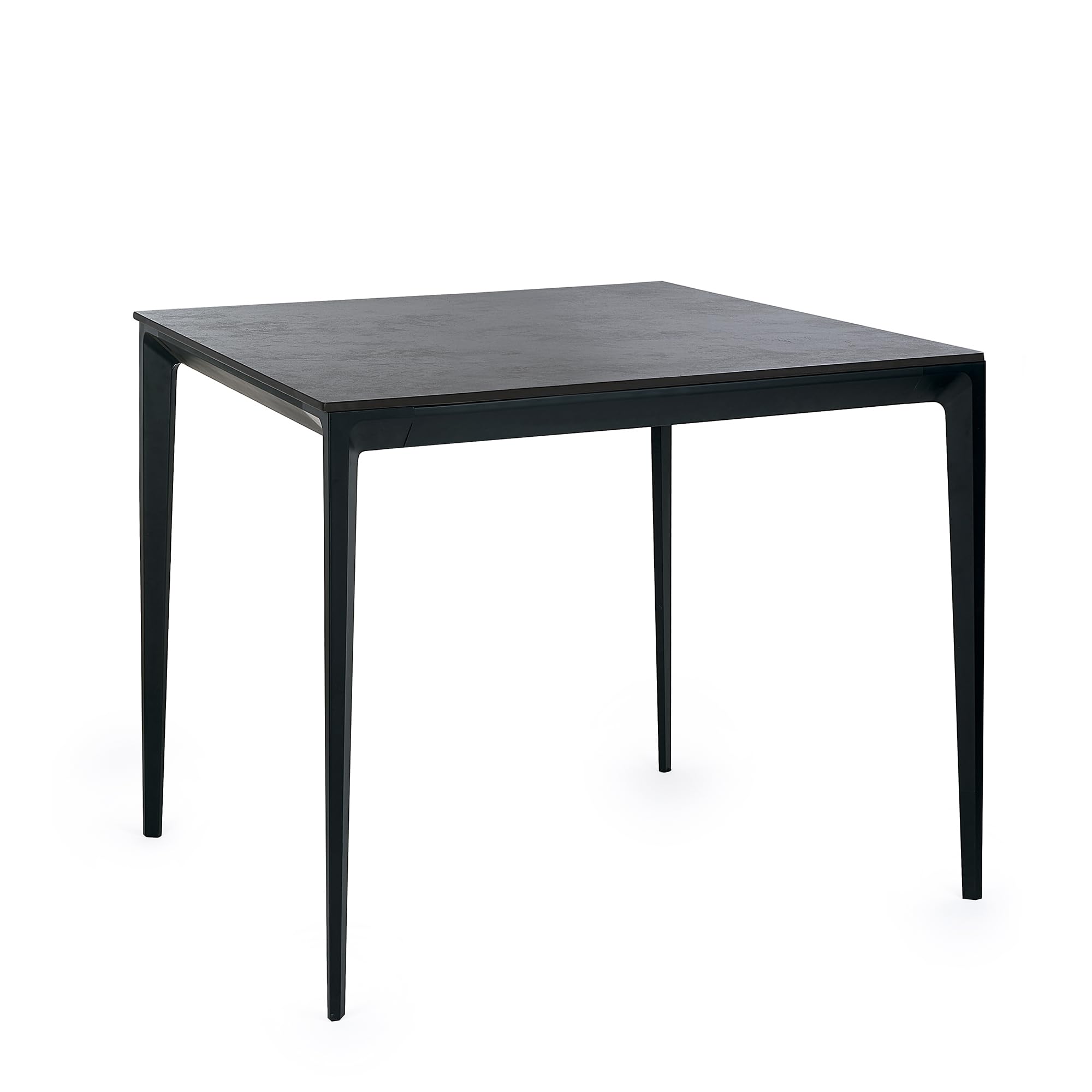 Julian Bowen Miami Square Stone Top Dining Table-Slate Grey, 76 x 80 x 80