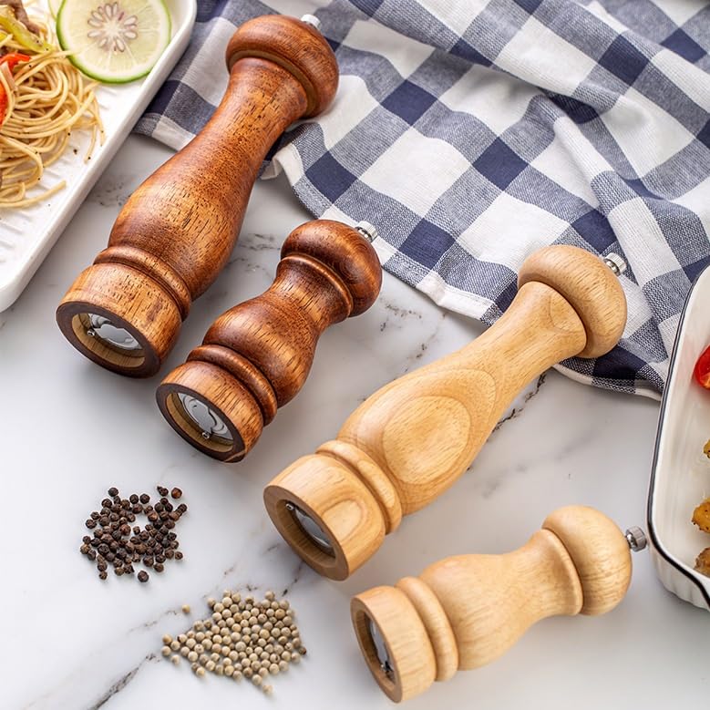Zestaw młynka do soli i pieprzu, Narzędzia kuchenne Ręczna butelka na przyprawy Nadaje się do kuchni domowej, restauracyjnej, zbierania pieprzu świeżym powietrzu lub młynka soli(B,5in)