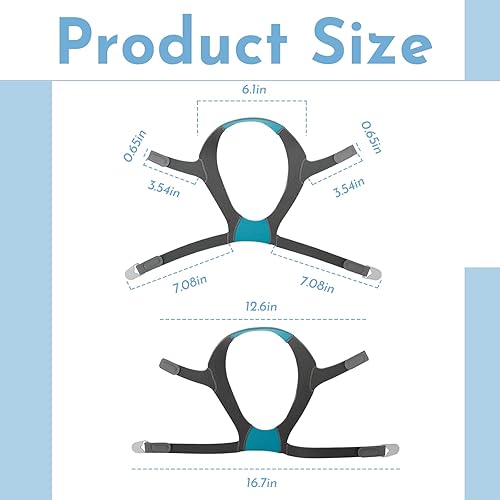 Miniatura 2 de Casco N20 compatible con ResMed AirFit N20AirTouch N20, máscara nasal CPAP con 2 clips magnéticos, tamaño medioestándar