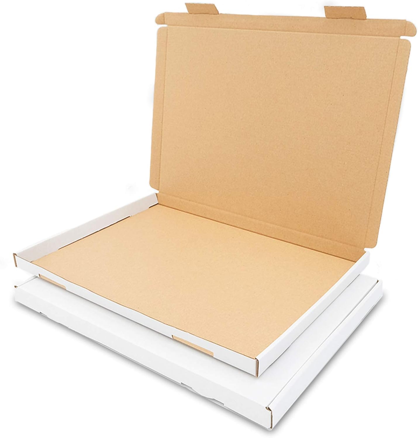 verpacking300 cajas de cartón para cartas grandes Cajas de envío 350 x 250 x 20 mm, blancas, GB-2 cajas de cartón para cartas grandes, cajas de embalaje,