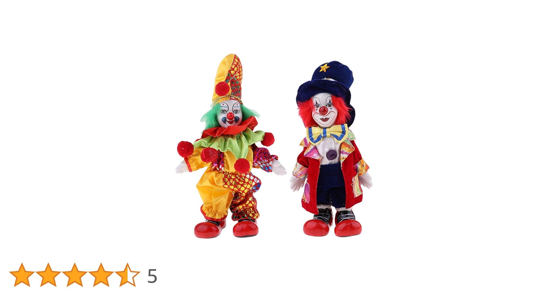 Amazon.co.jp: 全2点 カラフル服 7インチ セ製 道化師人形