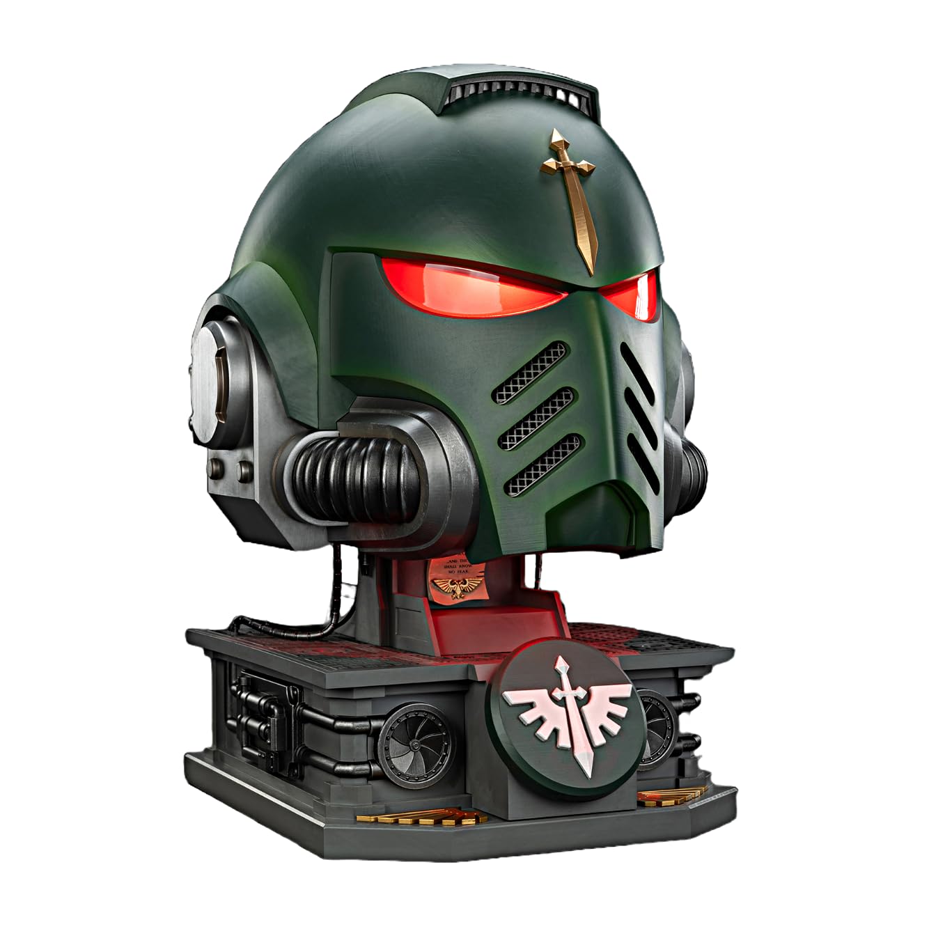 TOYVERSE JOYTOY Warhammer 40 000 Dark Angels MkX kask i stojak ekspozycyjny w skali 1:1, model postaci i figurka kolekcjonerska 15+