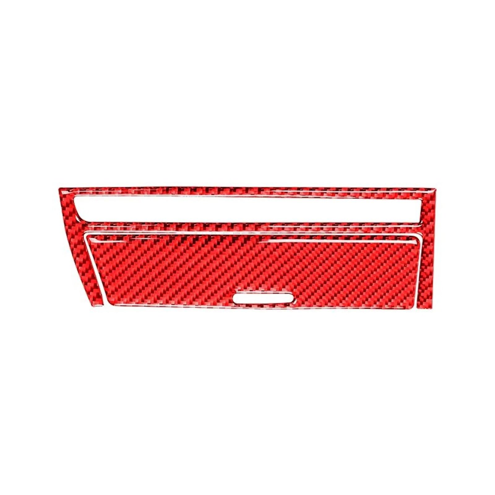 for BMW for 3 Series for E46 1999-2004 Carbon Fiber Interior Car Transmission Shift Panel Trim Cover Sticker Interior Trim Cover Panel(Red LHD)