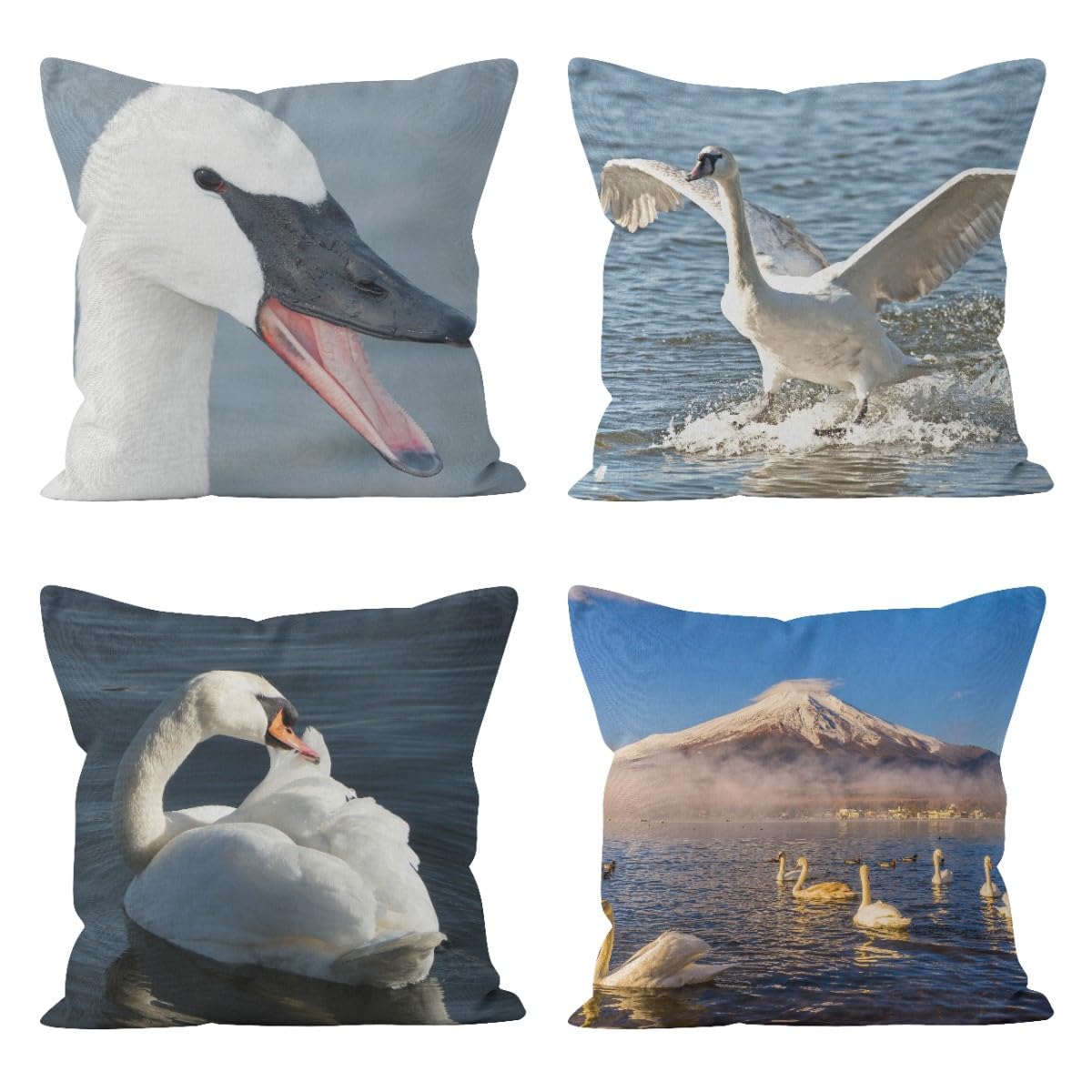 Housse de coussin en lin CEVAN 50x50 cm aspect velours matelassé chic