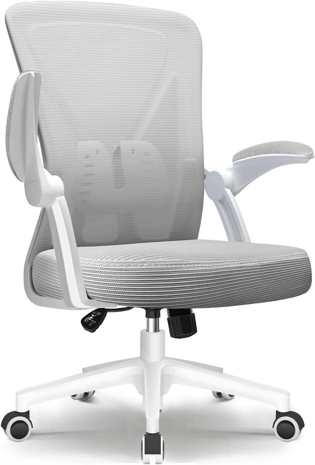 Product image of Hinonde Bürostuhl, Ergonomischer Schreibtischstuhl mit Lendenwirbelstütze, Bürostuhl Ergonomisch Testsieger, Drehstuhl mit Atmungsaktiver Rückenlehne, Höhenverstellbare Bürostühle, Grauer Bürostühle