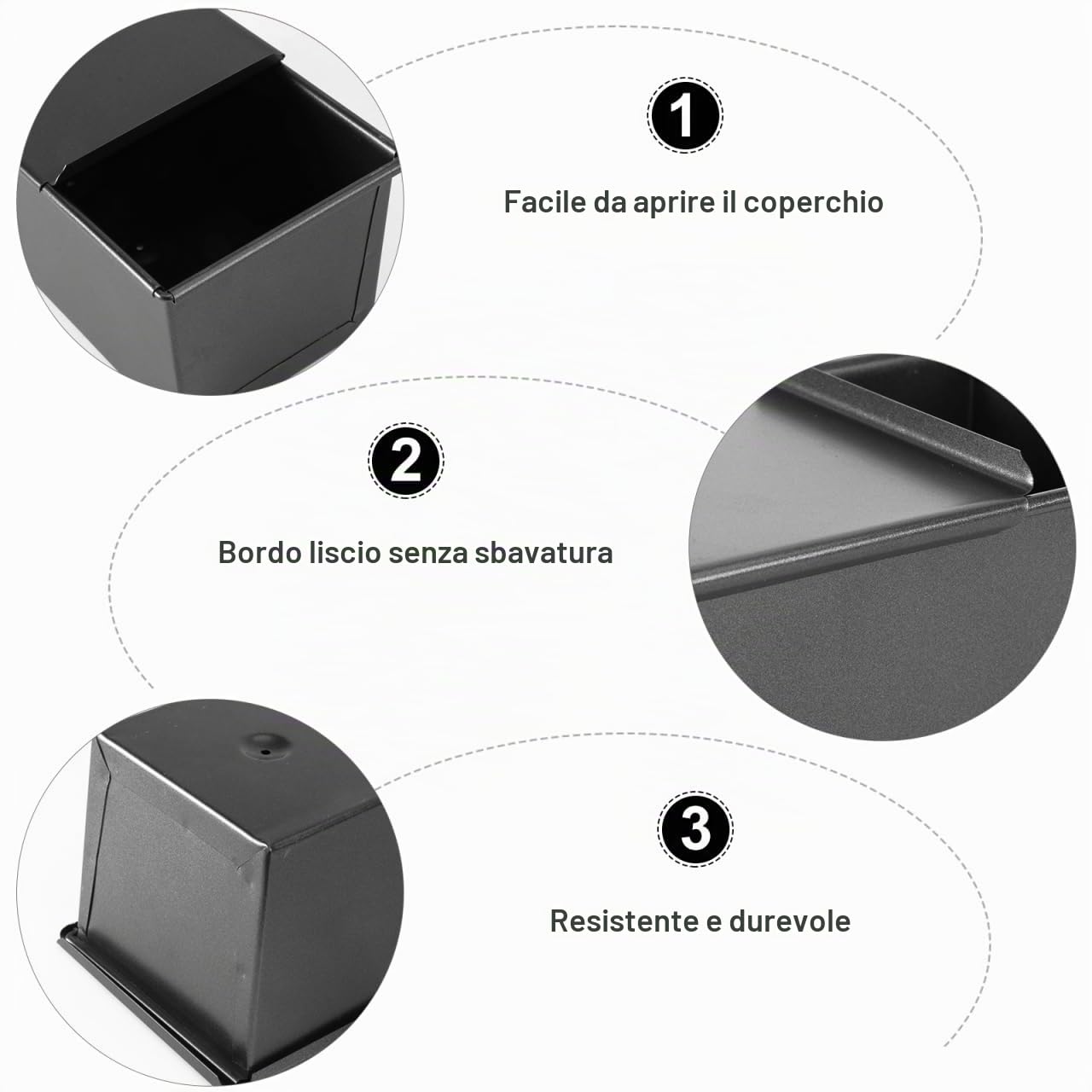 MAGICLULU 2 Pezzi Di Pane Padelle Elettriche Antiaderente Con Coperchi Con Piccola Teglia Pullman Teglia Per Torte Teglie Da Forno Pullman Teglia Plat Dolore Ciuvert Cibo