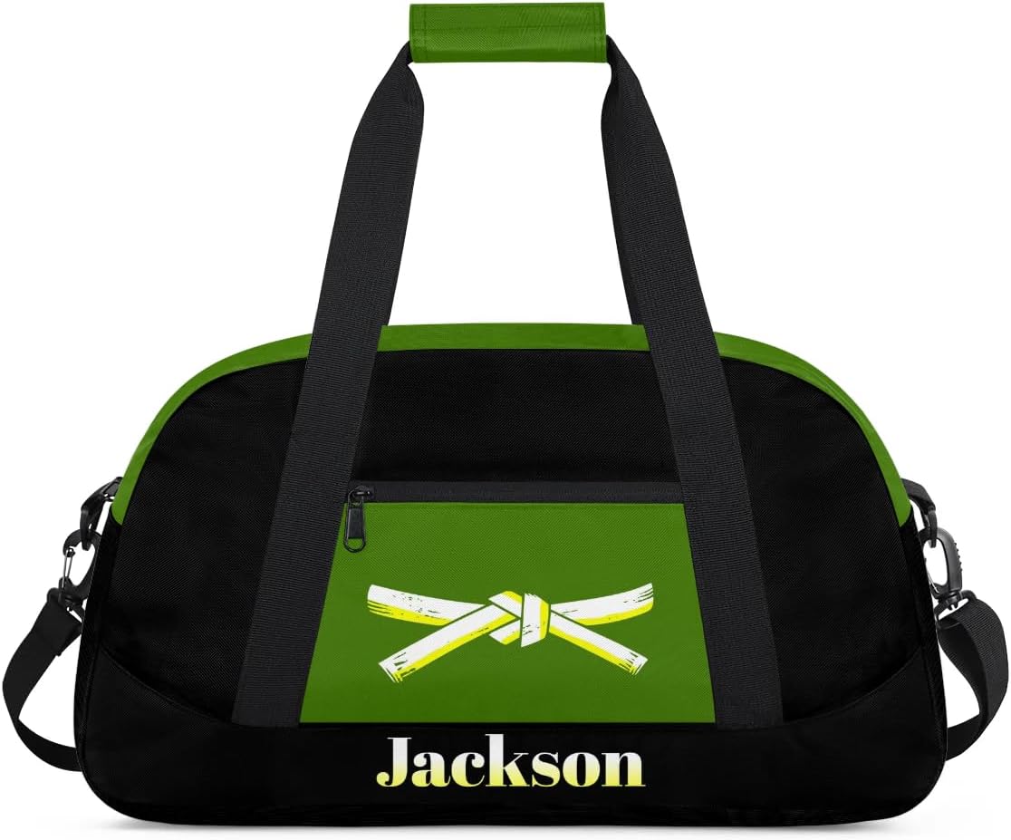 Personalized Martial Art Bag Duffel Bag for Girls, Custom Taekwondo Karate Bag Overnight Bags for Travel Weekender Practice Battle(1)