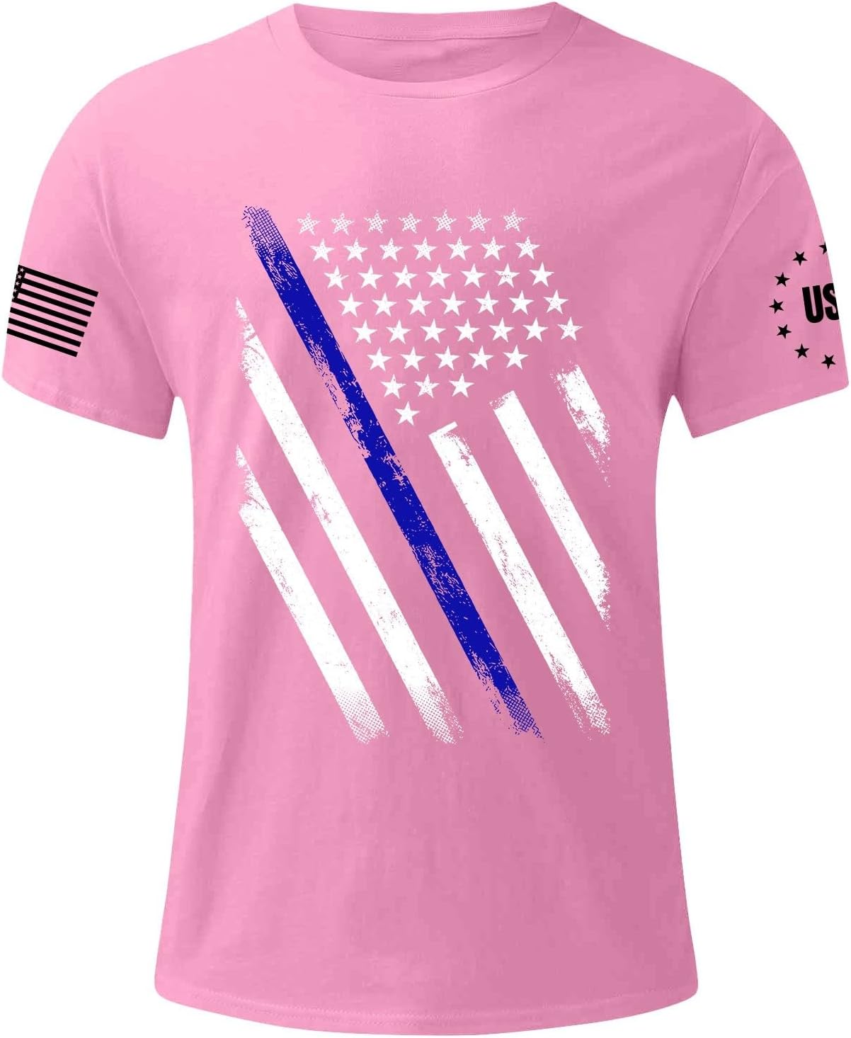 RTRDE Men's Summer T Shirts Short Sleeve American Flag 4th of July T-Shirt USA Patriotic Independence Day Tee Top, M-3XL