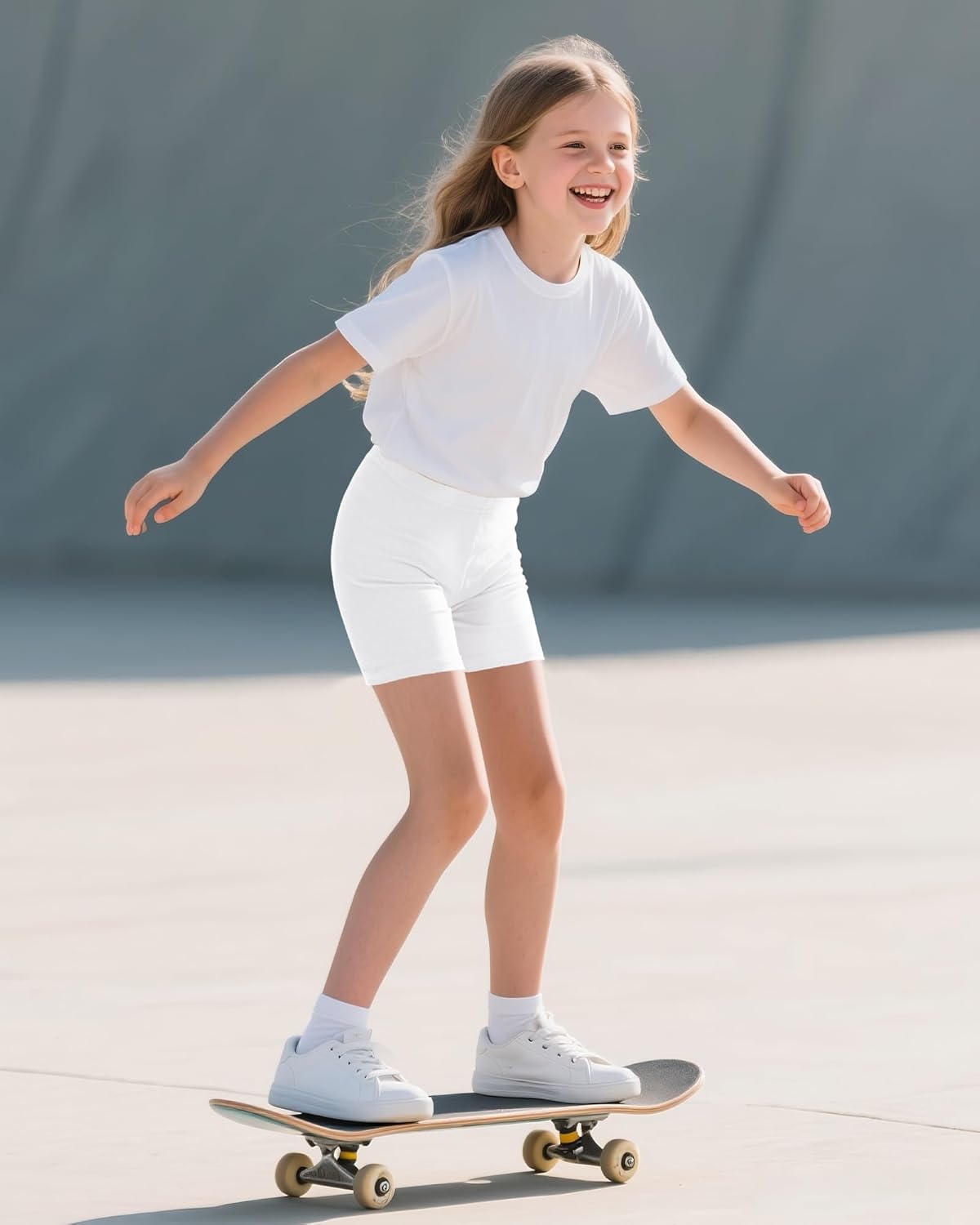 HASMES 3 Pack Girls Bike Shorts Kids Cartwheel Biker Cotton Under Dress Shorts for Dance Running - Image 7