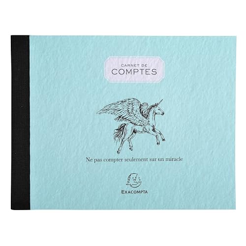 Exacompta - Réf. 13504E - 1 Carnet de comptes pocket - Format horizontal - Dimensions extérieures : 11 x 15 cm - Papier 110 g/m² légèrement teinté - 40 pages