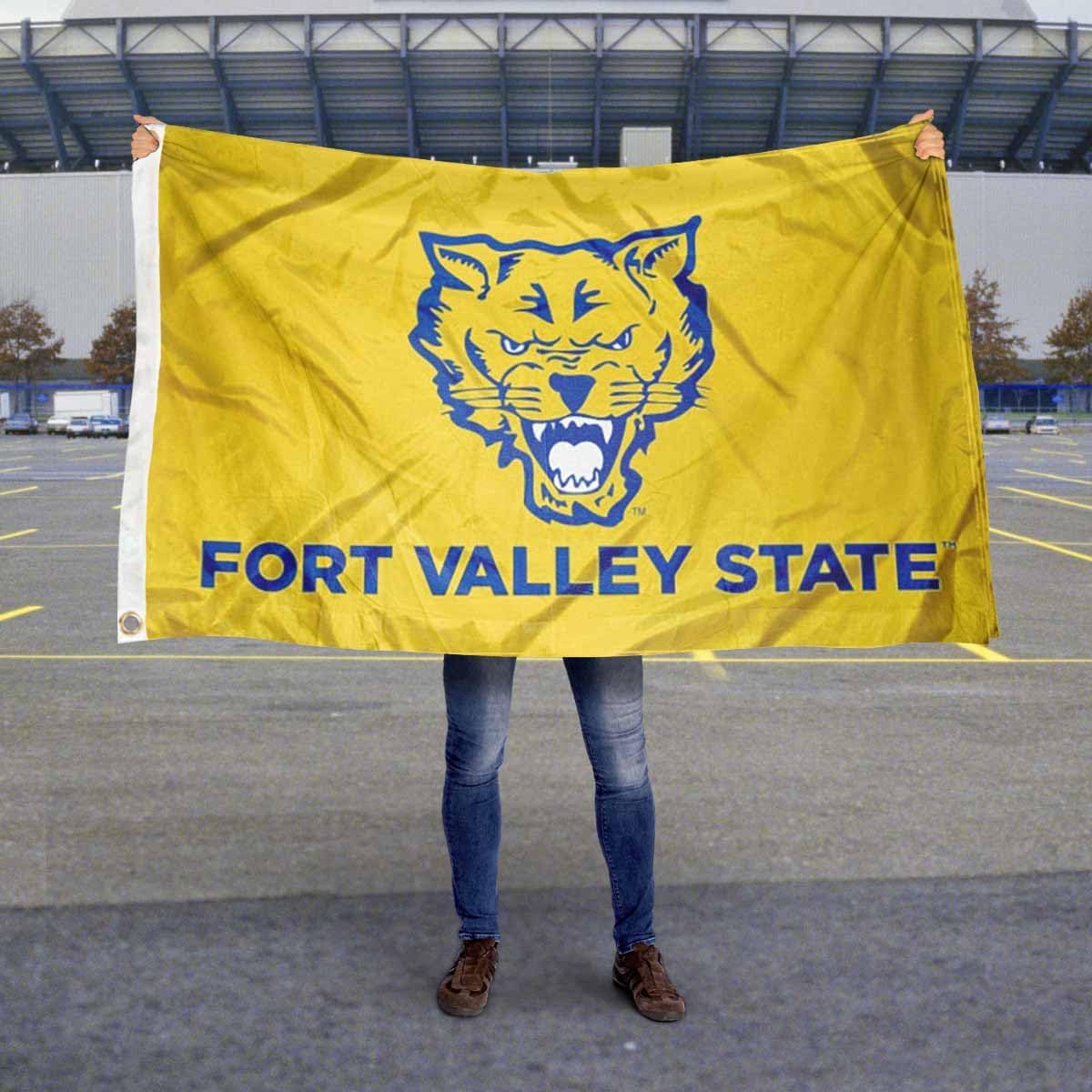 Fort Valley State Wildcats Gold Flag