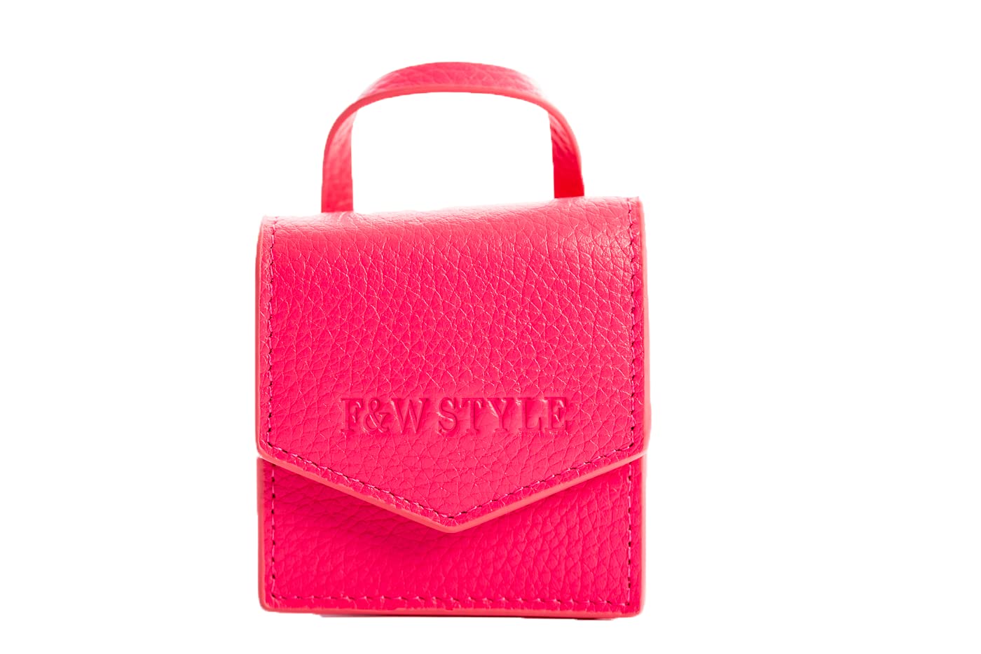 F&W Style Lilly Micro Bag, AirPod/AirPod Pro Case, Keychain Black-Owned Fashion Brand (Pink)