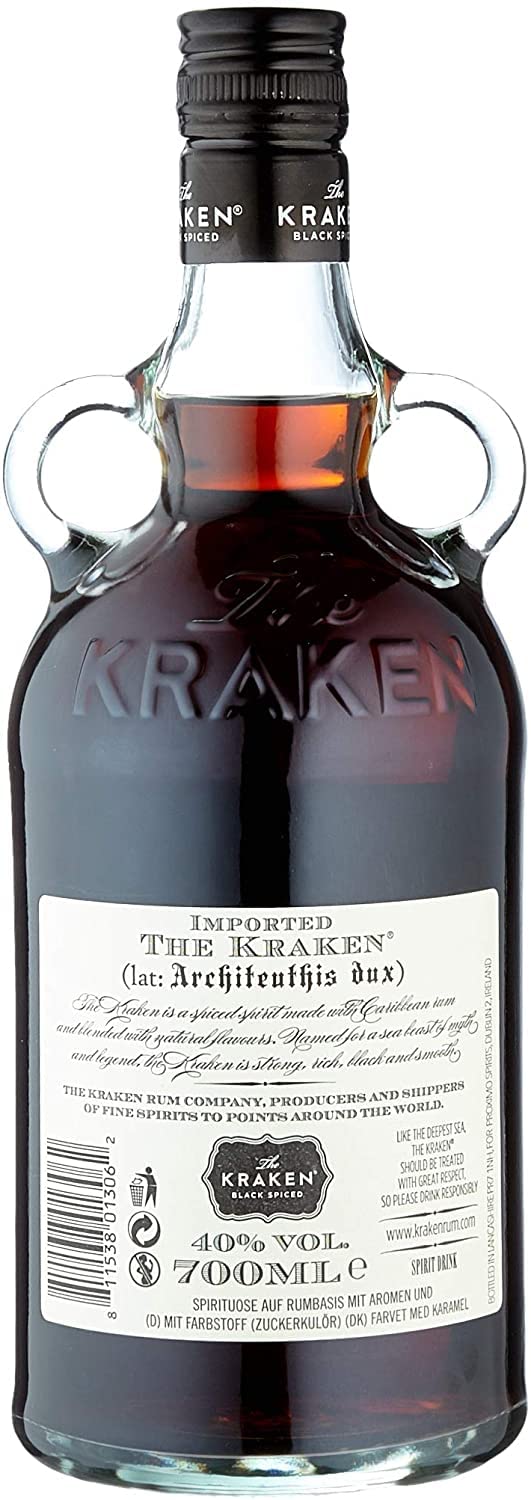 Kraken Black Spiced 40,0 Vol.-% in der Geschenkverpackung - Rum mit einzigartig-würzigem Geschmack (1 x 0,7 l)