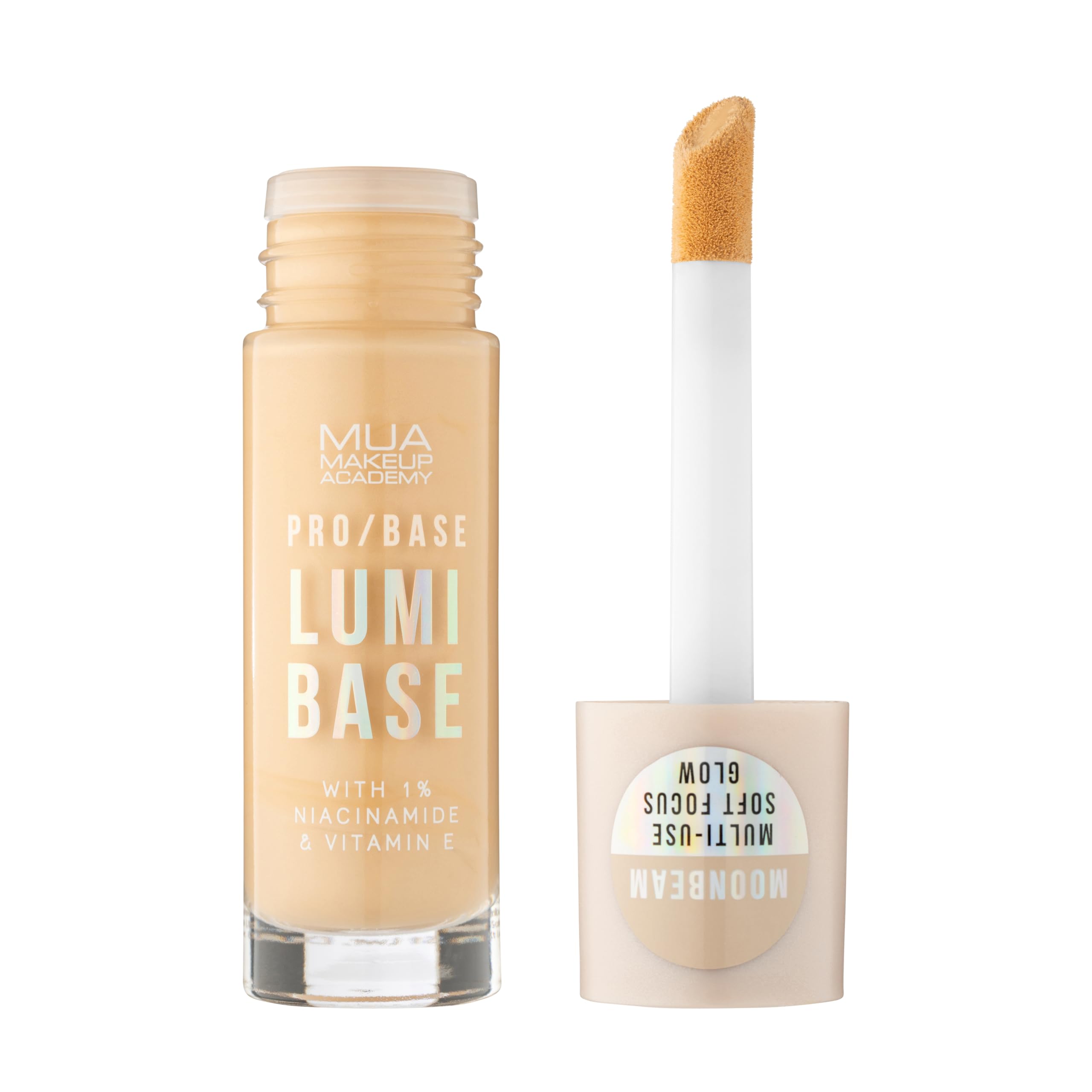 MUA Makeup Academy PRO/BASE Lumi Base, Tinted Glow Formula, Moonbeam - Vegan & Cruelty Free