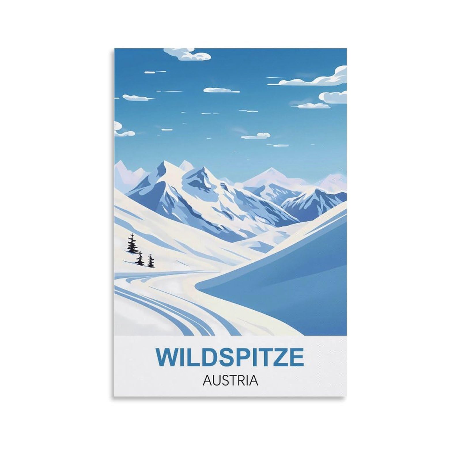 EZMLFA DIY 5D Diamond Painting Kits for Adults,Wildspitze Austria DIY Diamond Art Kits Gem Painting Crafts for Home Wall Decor 40x40cm