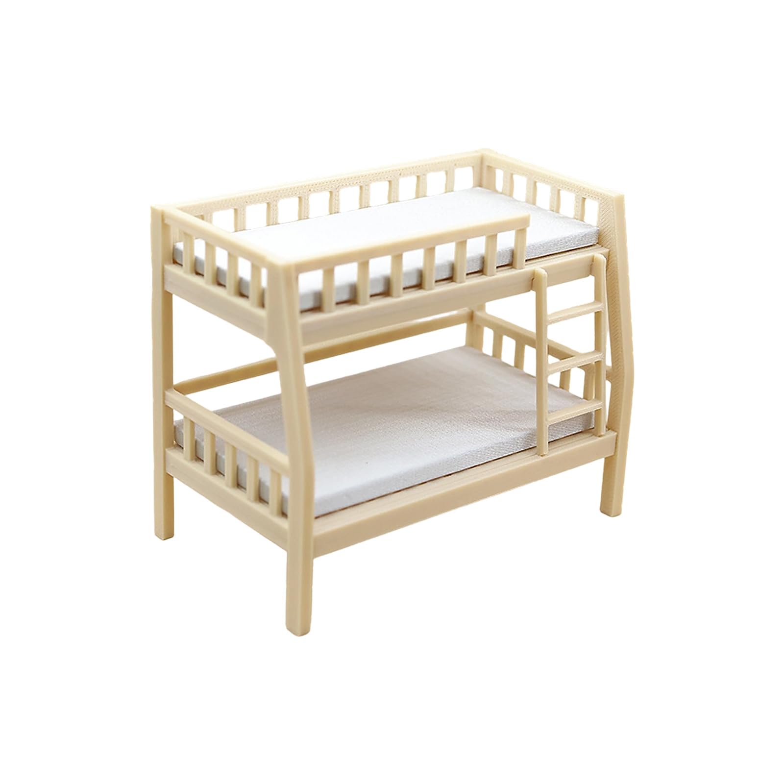 Ljmyy Miniature Bunk Bed Model Figurine For 1/12 Doll House Landscape Realistic Home Decoration And Scene Display Accessories