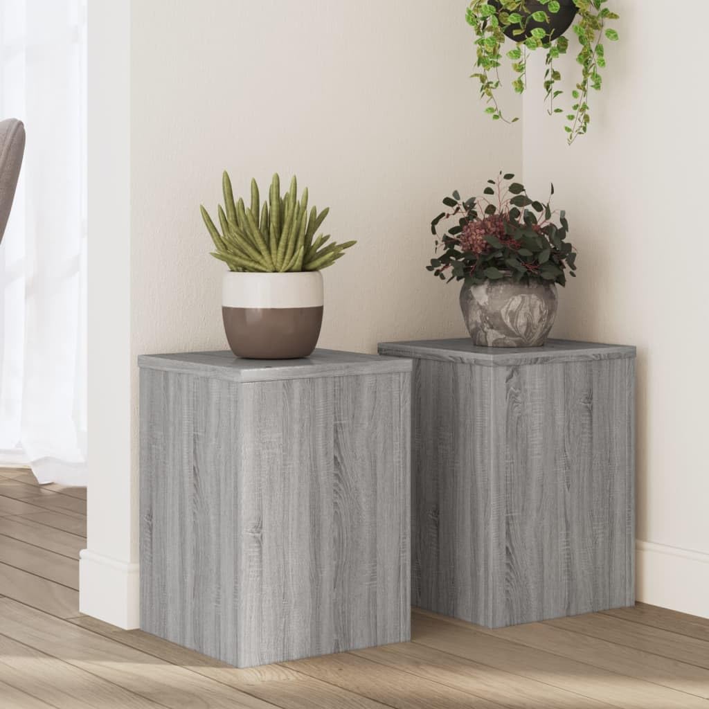 Supports pour plantes gris Sonoma 25x25x35 cm lot de 2 en bois