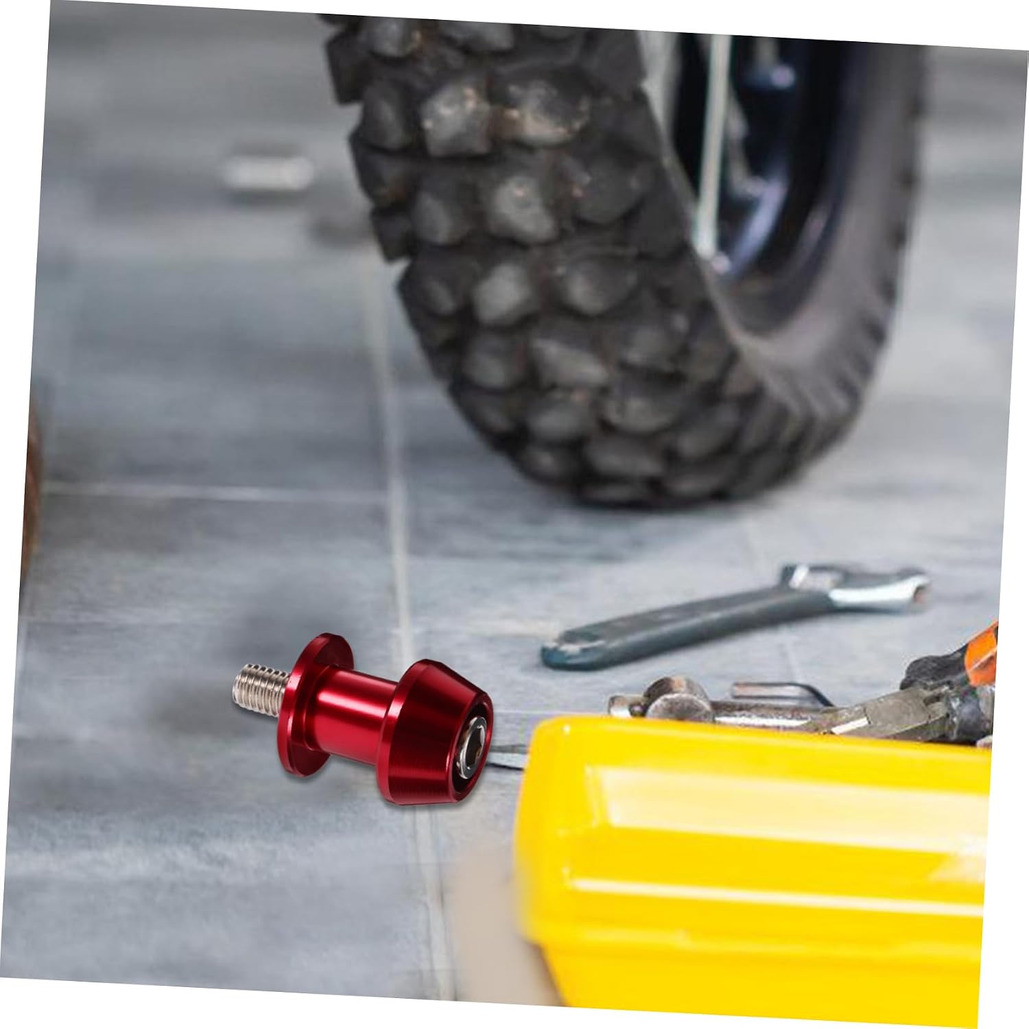 Motorcycle Swing Arm Spool Slider Aluminum Alloy Bobbins for Easy Installation Compatible Motorcycle Models Stylish Red Design