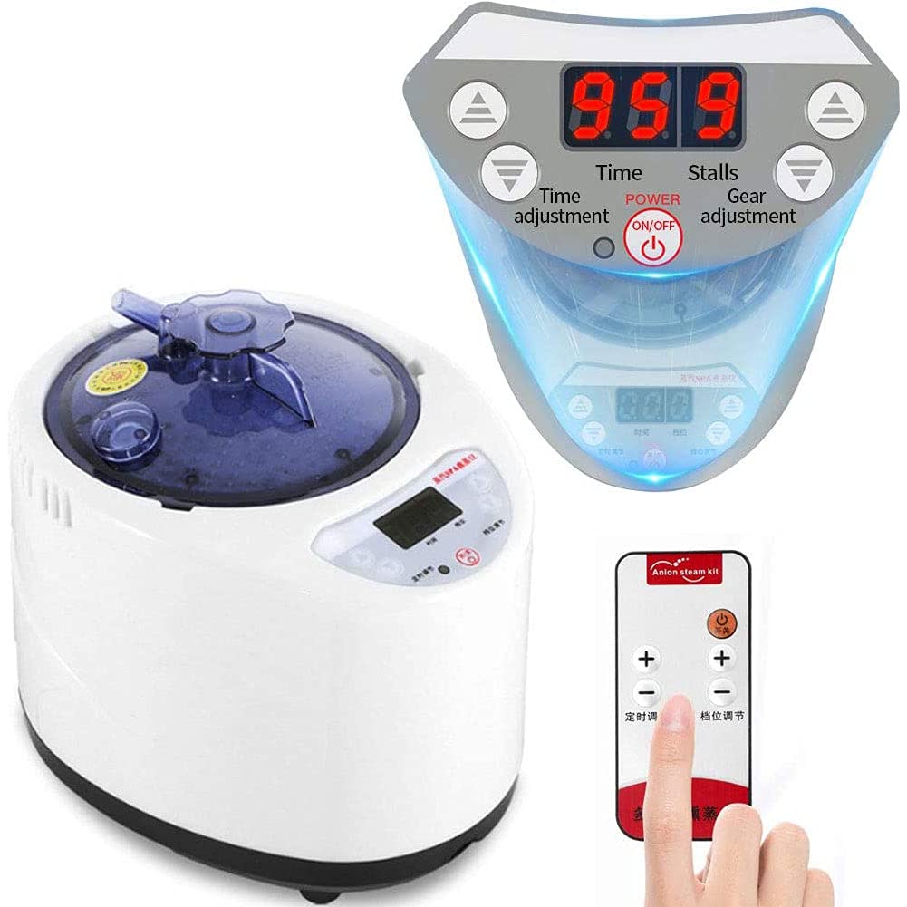 EEUK Sauna a Vapore Portatile da Casa, 2L Cabina Home Sauna, Tenda per Sauna a Vapore con Telecomando Wireless, 95 Minuto Controllo a Timer, Rosso