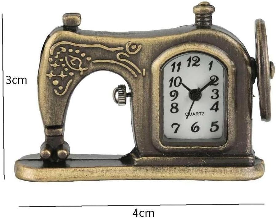 Ruluti Chic Sewing Machine Keychain Designer Pocket Watch Antique Steampunk Fob Clock with Necklace Chain Popular Gift : Clothing, Shoes & Jewelry