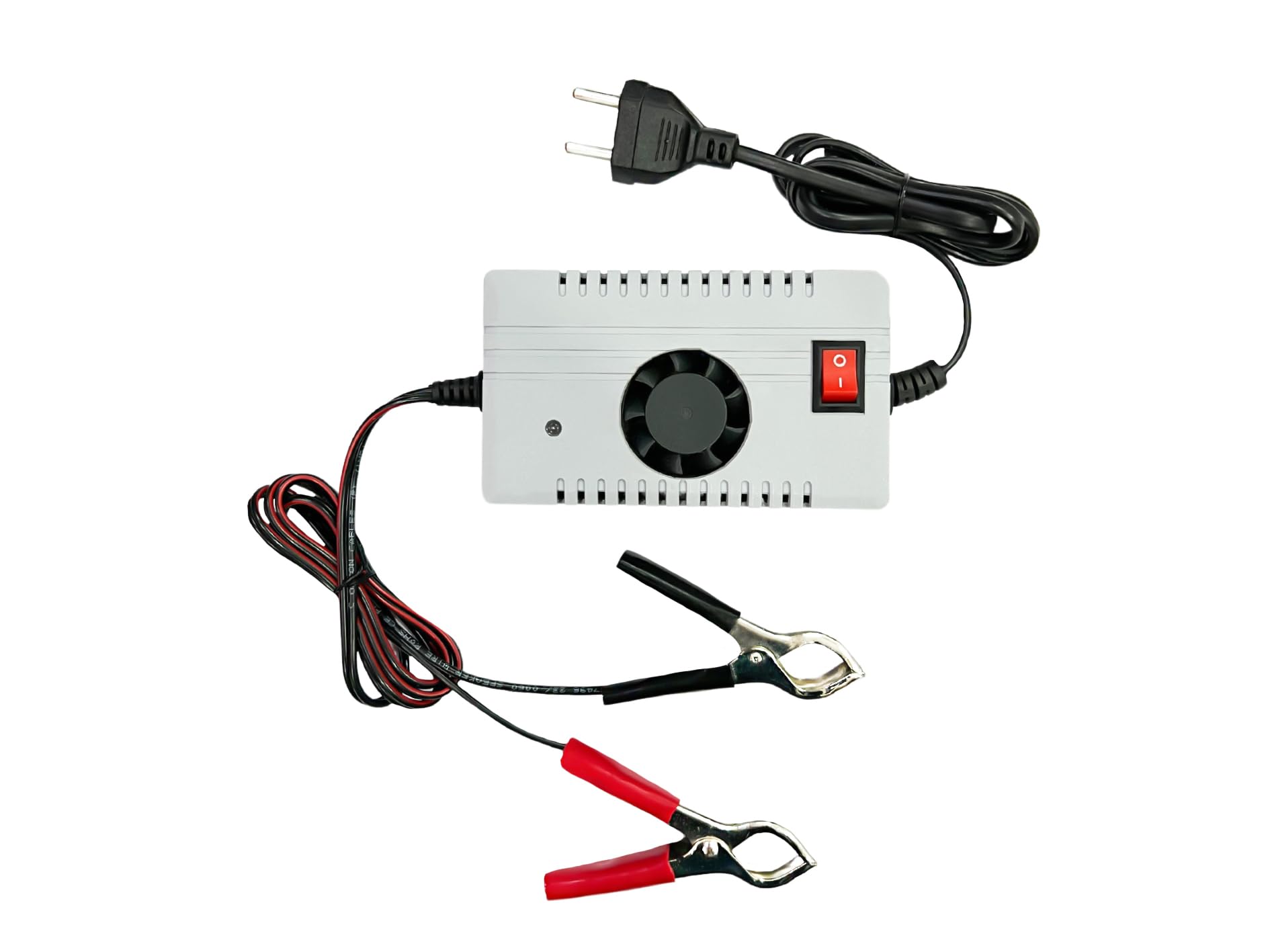 Callsa 12V 5Amp Fast Battery Charger for Car Charger, Motorcycle Charger, UPS, Electric Vehicle, 12 Volt 5 Amp Auto-Cut Battery Charger with Heavy Battery Clips Red and Black.-image-17