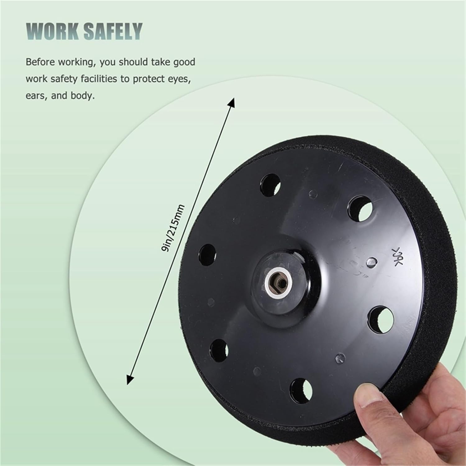 Backing Pad for Fibre Discs 2Pcs 215 Mm Self-Adhesive Sanding Disc Wall Polishing Backing Plate Hook&Loop Sanding Pad