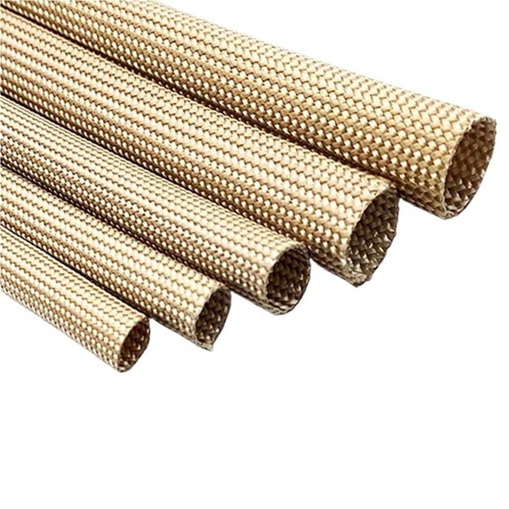 Manga Trenzada Tubo de Fibra Vidrio, diámetro 1 a 30 mm, Funda Cable, Alambre Suave, no alcalina Trenzada contra Electricidad, ud(10MMx10M)