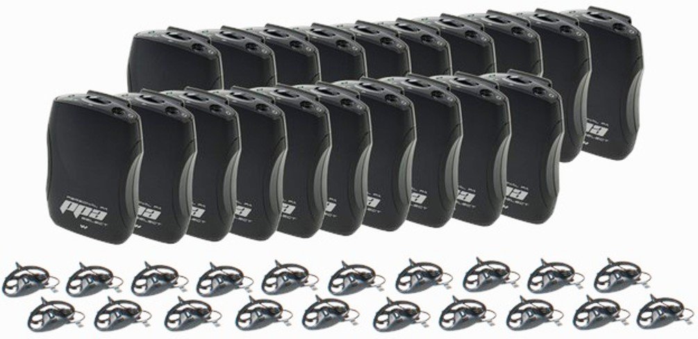 Williams Sound PPA R37-20 PPA Select FM Receiver Bundle (20-Pack) Fits PPA T46, PPA T45, PPA T45NET and PPA T27 transmitters, Seek-Button Access to All 17 Wideband Frequencies