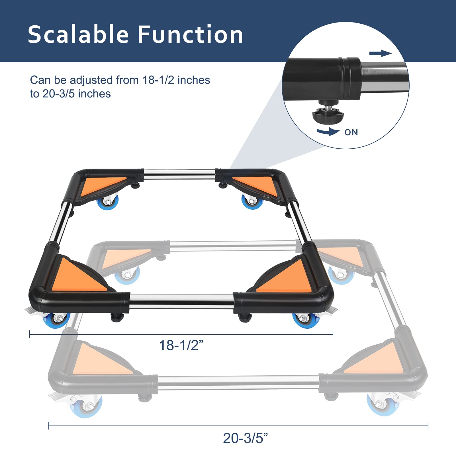 Portable Washing Machine SPACECARE Mobile Roller With Locking