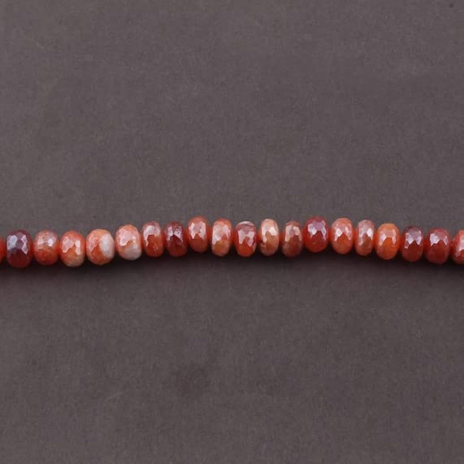 Carnelian faceted rondelles 9mm l'éclat de la terre pour des bijoux vibrants
