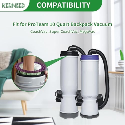 Miniatura 2 de Paquete de 18 bolsas de filtro 100331 de repuesto para mochila ProTeam de 10 cuartos de galón CoachVac, Super CoachVac, MegaVac, Reemplazar la pieza