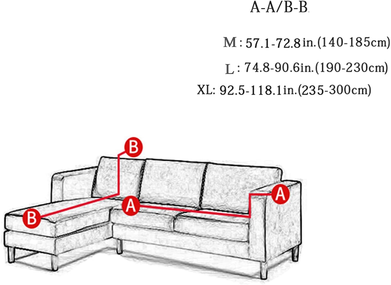 Sectional Sofa Slipcovers Sofa Slipcover Furniture Protector Stretch Sectional Sofa Cover L Shaped Sofa Covers (Blue M+M) (Grey M+XL)